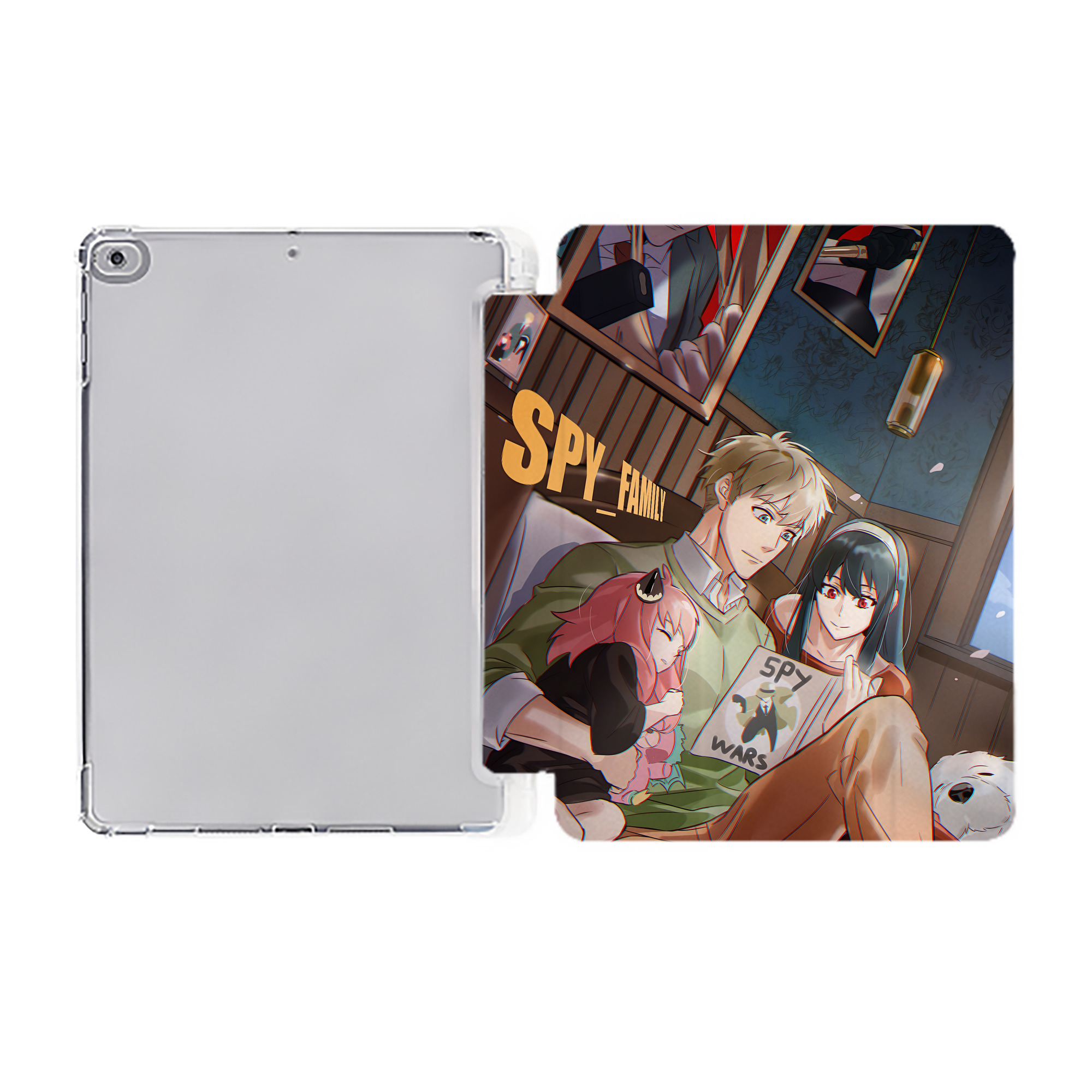 （画像用） SPY×FAMILY间谍家家酒 IPad ケース ペン収納付き 三つ折りスタンド PUレザー×シリコン 対応機種9.5/10.5/10.9インチ